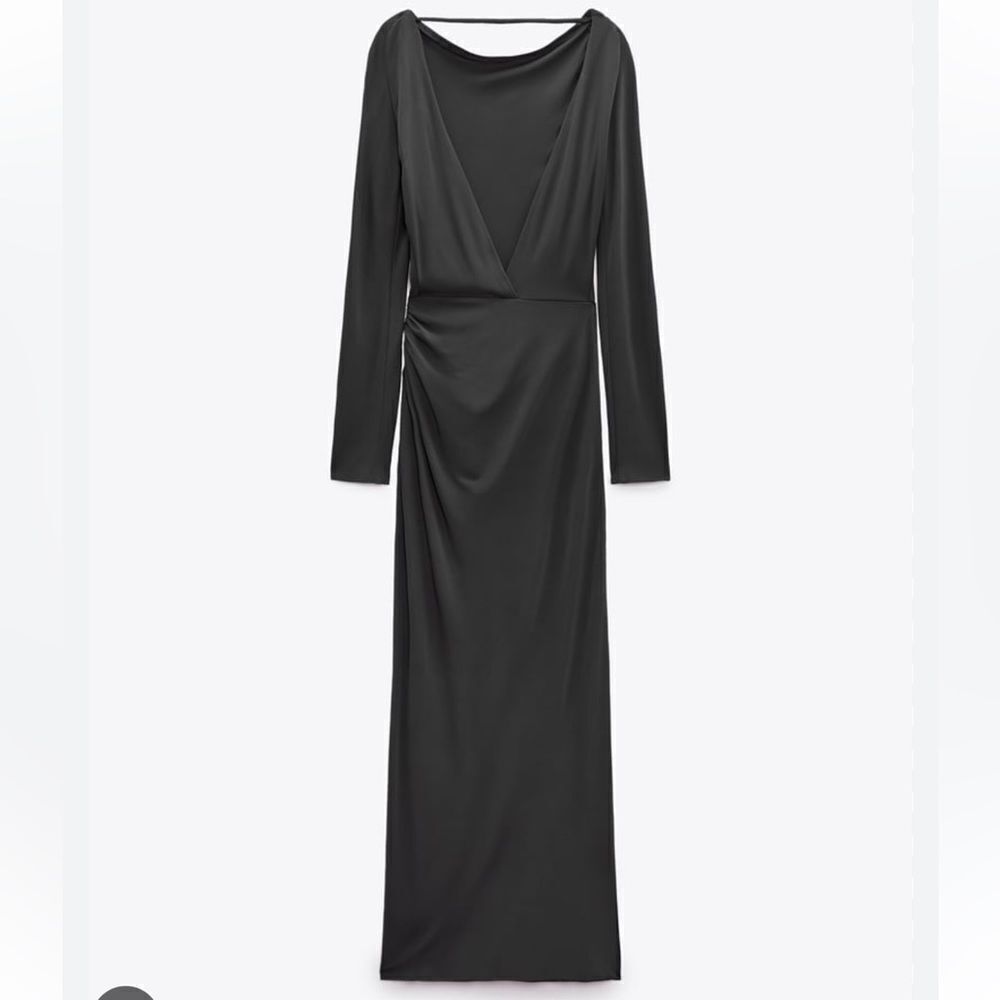 ZARA LIMITED EDITION DRAPED DRESS GREY XS NWT‎